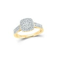 thumbnail image 1 of FB Jewels 10kt Yellow Gold Womens Round Diamond Bridal Wedding Engagement Ring Band Set 1/2 Cttw, 1 of 1