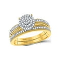 thumbnail image 1 of FB Jewels 10kt Yellow Gold Womens Round Diamond Bridal Wedding Engagement Ring Band Set 1/3 Cttw, 1 of 1