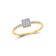 thumbnail image 1 of FB Jewels 10kt Yellow Gold Womens Round Diamond Cluster Ring 1/12 Cttw, 1 of 1