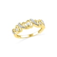 thumbnail image 1 of FB Jewels 10kt Yellow Gold Womens Round Diamond Heart Band Ring 1/8 Cttw, 1 of 1