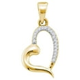thumbnail image 1 of FB Jewels 10kt Yellow Gold Womens Round Diamond Heart Pendant 1/20 Cttw, 1 of 1