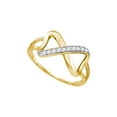 thumbnail image 1 of FB Jewels 10kt Yellow Gold Womens Round Diamond Infinity Ring 1/10 Cttw Size 5, 1 of 1