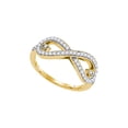 thumbnail image 1 of FB Jewels 10kt Yellow Gold Womens Round Diamond Infinity Ring 1/3 Cttw Size 7.5, 1 of 1