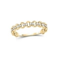 thumbnail image 1 of FB Jewels 10kt Yellow Gold Womens Round Diamond Link Stackable Band Ring 1/8 Cttw, 1 of 4