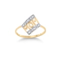 thumbnail image 1 of FB Jewels 10kt Yellow Gold Womens Round Diamond Mom Mother Accent Ring 1/20 Cttw, 1 of 4