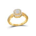 thumbnail image 1 of FB Jewels 10kt Yellow Gold Womens Round Diamond Octagon Cluster Ring 1/10 Cttw Size 5.5, 1 of 2