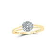 thumbnail image 1 of FB Jewels 10kt Yellow Gold Womens Round Diamond Simple Cluster Ring 1/8 Cttw, 1 of 1