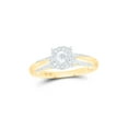 thumbnail image 1 of FB Jewels 10kt Yellow Gold Womens Round Diamond Solitaire Bridal Wedding Engagement Ring 1/10 Cttw, 1 of 1