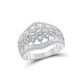 thumbnail image 1 of FB Jewels 10kt Yellow Gold Womens Round Diamond Threaded Heart Ring 1/12 Cttw Size 5, 1 of 4