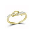thumbnail image 1 of FB Jewels 10kt Yellow Gold Womens Round Diamond Two-tone Dolphin Fish Animal Ring 1/20 Cttw, 1 of 2