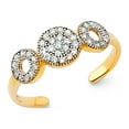 thumbnail image 1 of FB Jewels 14K Gold Circle Cubic Zirconia CZ Toe Ring Size 5, 1 of 1