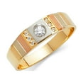 thumbnail image 1 of FB Jewels 14K Gold Ring Round Cubic Zirconia Mens Anniversary Wedding Band Size 8.5, 1 of 1