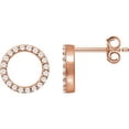 thumbnail image 1 of FB Jewels 14K Rose 1/5 CTW Diamond Circle Earrings, 1 of 2