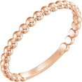 thumbnail image 1 of FB Jewels 14K Rose Gold 2mm Stackable Bead Ring Size 7, 1 of 2