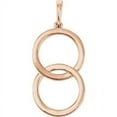 thumbnail image 1 of FB Jewels 14K Rose Gold Interlocking Circle Pendant, 1 of 2