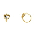 thumbnail image 1 of FB Jewels 14K White And Yellow Gold Cubic Zirconia CZ Huggie Endless Hoop Womens Earrings 8MM X 8MM, 1 of 1