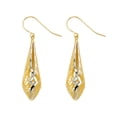 thumbnail image 1 of FB Jewels 14K White And Yellow Gold Filigree Tear Drop Womens Earrings 40MM X 10MM, 1 of 1