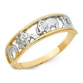 thumbnail image 1 of FB Jewels 14K White And Yellow Gold Lucky Yellow Gold Two Tone Fashion Anniversary Ring Size 11, 1 of 1