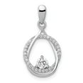 thumbnail image 1 of FB Jewels 14K White Gold 1/3 Carat Diamond Fancy Circle and Teardrop Pendant, 1 of 1