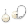 thumbnail image 1 of FB Jewels 14K White Gold 6-7mm Button Freshwater Cultured Pearl Leverback Earrings, 1 of 3
