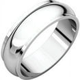 thumbnail image 1 of FB Jewels 14K White Gold 6mm Half Round Edge Wedding Band, 1 of 3