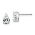 thumbnail image 1 of FB Jewels 14K White Gold 7X5mm Pear Cubic Zirconia Earrings, 1 of 2