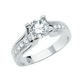 thumbnail image 1 of FB Jewels 14K White Gold Cubic Zirconia CZ Engagement Ring Size 10.5, 1 of 1