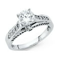 thumbnail image 1 of FB Jewels 14K White Gold Cubic Zirconia CZ Engagement Ring Size 11.5, 1 of 1