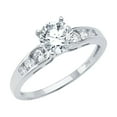 thumbnail image 1 of FB Jewels 14K White Gold Cubic Zirconia CZ Engagement Ring Size 11, 1 of 1