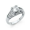 thumbnail image 1 of FB Jewels 14K White Gold Cubic Zirconia CZ Engagement Ring Size 12, 1 of 1