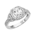 thumbnail image 1 of FB Jewels 14K White Gold Cubic Zirconia CZ Engagement Ring Size 5.5, 1 of 1