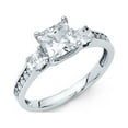 thumbnail image 1 of FB Jewels 14K White Gold Cubic Zirconia CZ Engagement Ring Size 6.5, 1 of 1