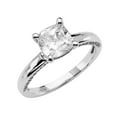 thumbnail image 1 of FB Jewels 14K White Gold Cubic Zirconia CZ Engagement Ring Size 7.5, 1 of 1