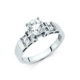 thumbnail image 1 of FB Jewels 14K White Gold Cubic Zirconia CZ Engagement Ring Size 7, 1 of 1