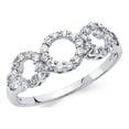 thumbnail image 1 of FB Jewels 14K White Gold Cubic Zirconia CZ Fashion Anniversary Ring Size 8, 1 of 1