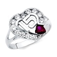 thumbnail image 1 of FB Jewels 14K White Gold Cubic Zirconia CZ Fifteen 15 Years Birthday Quincea–era Fashion Anniversary Ring Size 8.5, 1 of 1