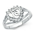 thumbnail image 1 of FB Jewels 14K White Gold Cubic Zirconia CZ Sweet 16 Birthday Fashion Anniversary Ring Size 9.5, 1 of 1