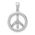 thumbnail image 1 of FB Jewels 14K White Gold Diamond Peace Sign Pendant, 1 of 4