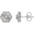 thumbnail image 1 of FB Jewels 14K White Gold Filigree Earrings Mounting, 1 of 1