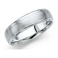 thumbnail image 1 of FB Jewels 14K White Gold Men's Solid 6mm Brushed Domed Traditional Classic Comfort Fit Wedding Ring Band Size 11.5, 1 of 1