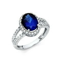 thumbnail image 1 of FB Jewels 14K White Gold Oval Shaped Cubic Zirconia CZ Engagement Ring Size 5, 1 of 1