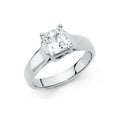 thumbnail image 1 of FB Jewels 14K White Gold Princess Cut Square Shaped Cubic Zirconia CZ Engagement Ring Size 6, 1 of 1