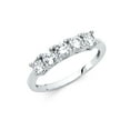 thumbnail image 1 of FB Jewels 14K White Gold Ring Cubic Zirconia CZ Anniversary Wedding Band Size 10.5, 1 of 1