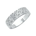 thumbnail image 1 of FB Jewels 14K White Gold Ring Cubic Zirconia CZ Mens Anniversary Wedding Band Size 7, 1 of 1