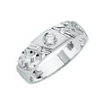 thumbnail image 1 of FB Jewels 14K White Gold Ring Mens Cubic Zirconia CZ Anniversary Wedding Band / Trio Set Size 5.5, 1 of 1