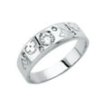 thumbnail image 1 of FB Jewels 14K White Gold Ring Mens Cubic Zirconia CZ Anniversary Wedding Band / Trio Set Size 9, 1 of 1