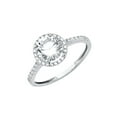 thumbnail image 1 of FB Jewels 14K White Gold Round Cubic Zirconia CZ Engagement Ring / Set Size 6.5, 1 of 1