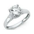 thumbnail image 1 of FB Jewels 14K White Gold Round Cubic Zirconia CZ Engagement Ring Size 10, 1 of 1