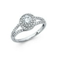 thumbnail image 1 of FB Jewels 14K White Gold Round Cubic Zirconia CZ Engagement Ring Size 11.5, 1 of 1