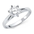thumbnail image 1 of FB Jewels 14K White Gold Round Cubic Zirconia CZ Engagement Ring Size 5.5, 1 of 1